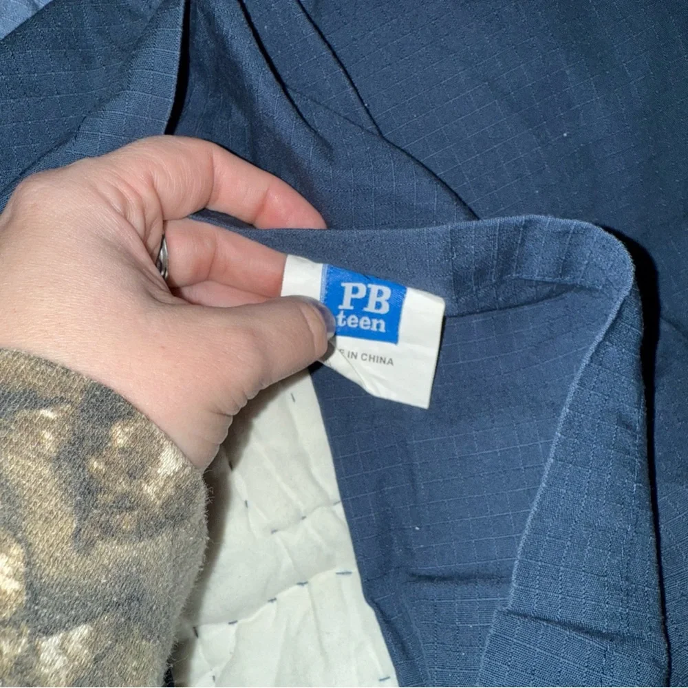 2 Blue camo Pottery Barn teen pillow shams